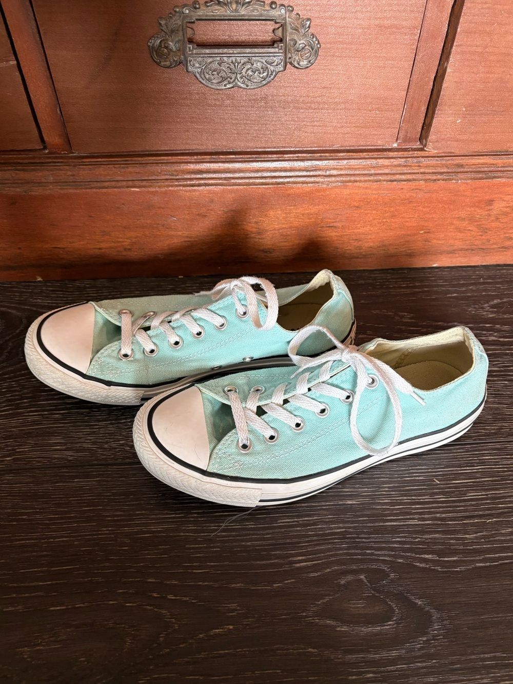 Converse Low Top Sneakers Mint Teal with White